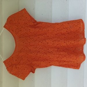 3/$15 Altar'd State Women's Orange top/blouse Size Medium - lacey, floral